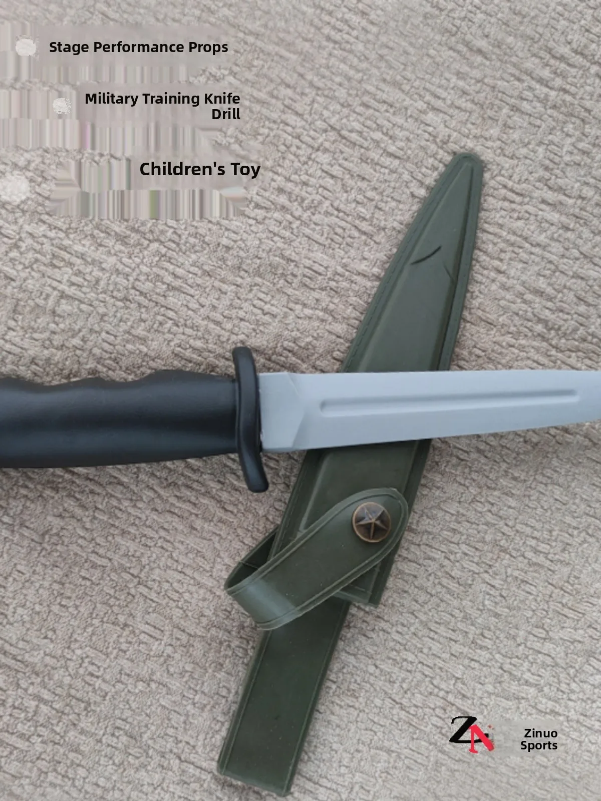 Rubber Knife Martial Arts Training Kitchen Knife Model for Combat Practice Movie Props Unsharpened Training Sword