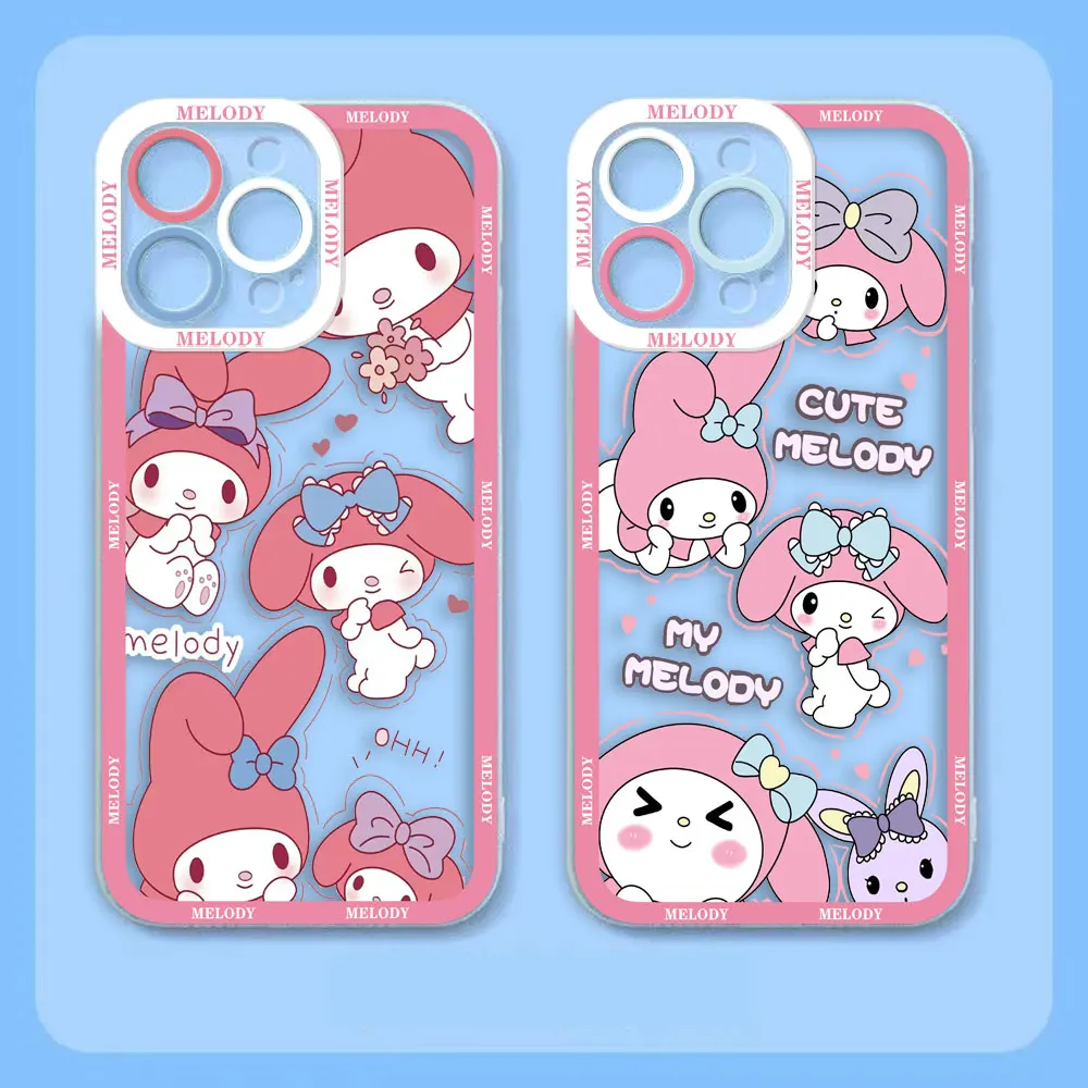 

Cartoon Cute Pink My Melody Clear Case For Samsung Galaxy A03 A04 A05 A05S A11 S10 S20 S21 S22 S23 S24 FE PLUS ULTRA Case Funda