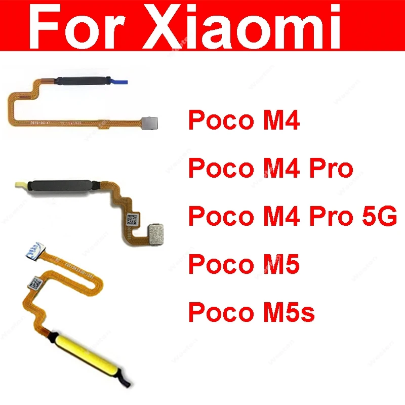 

For Xiaomi Poco M4 M5 M5s M4 Pro M4Pro 4G 5G Home Button Back Touch ID Scanner Fingerprint Sensor Flex Cable Phone Parts