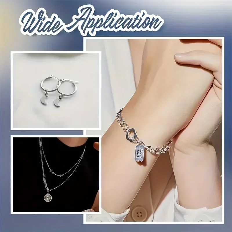 500 Stück Gemischte Offene Biegeringe Set 5mm 6mm 8mm 10mm Verschiedene Größen Flache Verbindungsstücke für DIY Armband Halskette Ohrring Schmuckherstellung – Detail 5