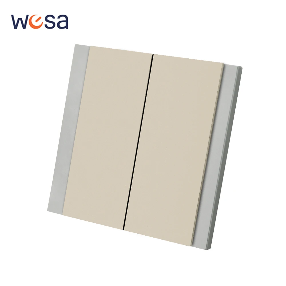 

Настенный кулисный переключатель для чувствительности кожи, пластиковая панель переменного тока, классическая вкл./выкл., 2 группы, односторонняя огнестойкая стандартная панель ЕС