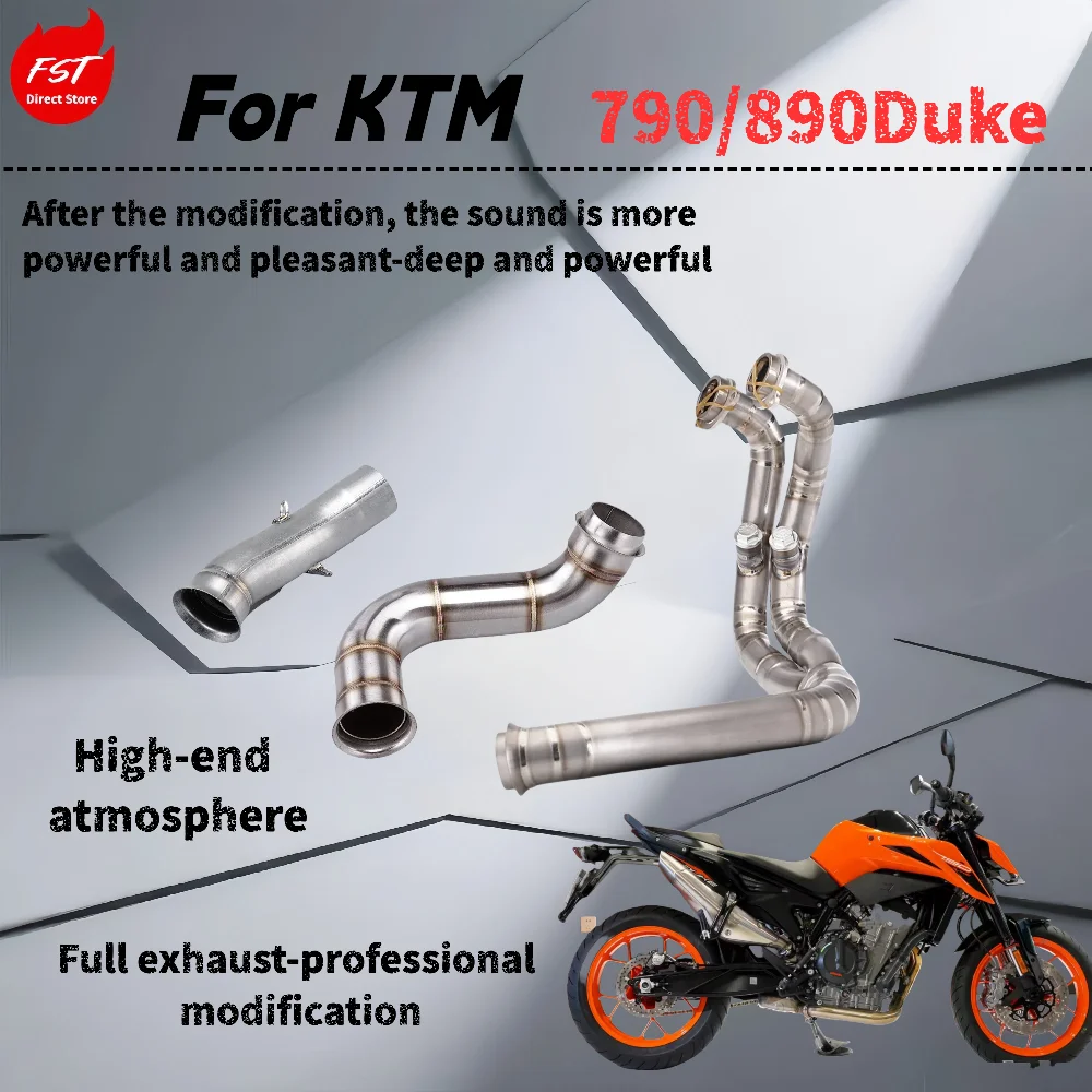 

For KTM 790/890 Duck - Modified mid-front exhaust pipe - deep, rich and powerful sound
