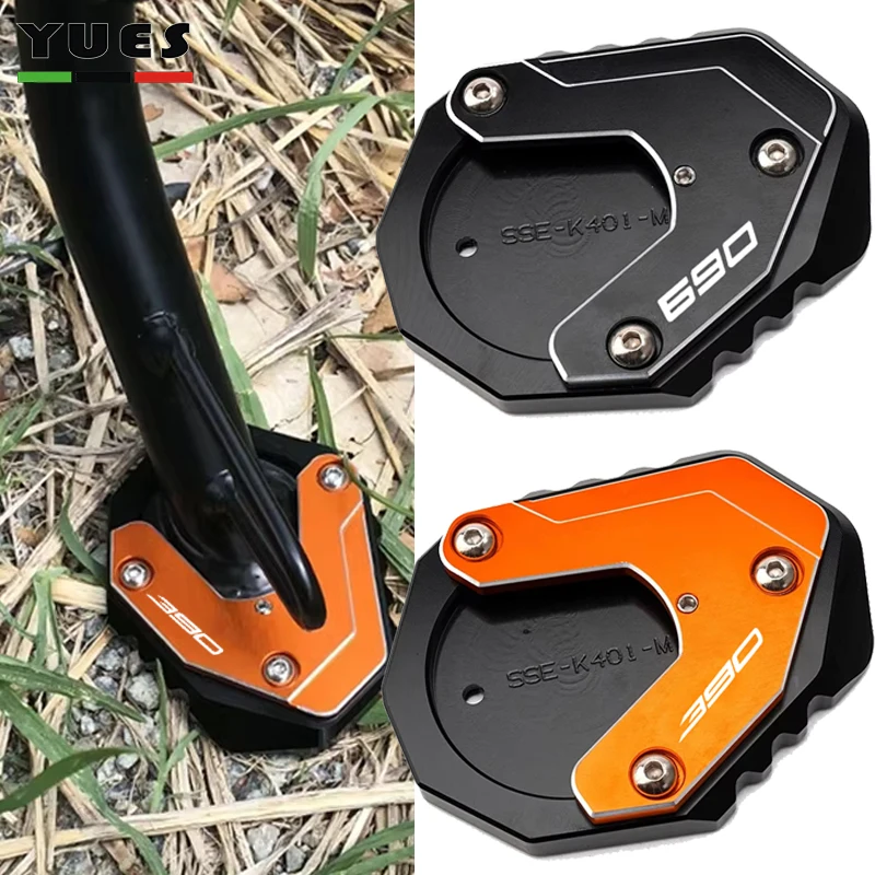 For KTM Duke390 Duke 690 125 200 250 390 DUKE690 Motorcycle CNC Kickstand Side Stand Enlarge Pad Extension Plate Keychain