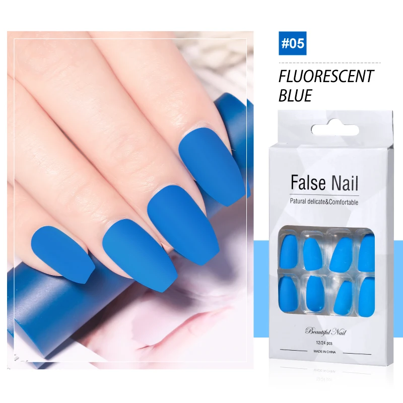 Luaa suggerimenti per Nail Art fluorescenti multiforme Glow-In-Dark unghie finte luminose balletto stampa sulle unghie Set lumache staccabili