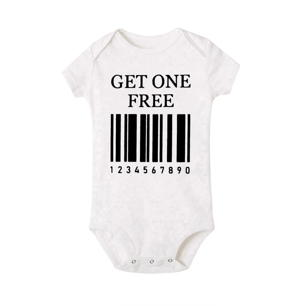 Buy One Baby Get One Free Twin Matching Romper Funny Twins Newborn Summer Bodysuit Baby Short Sleeve Jumpsuit Cute Infant Outfit