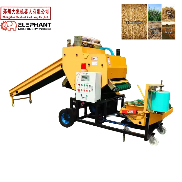 Multi-purpose Mobile Mini Alfalfa Hay Round Baler Machine for Livestock Feed