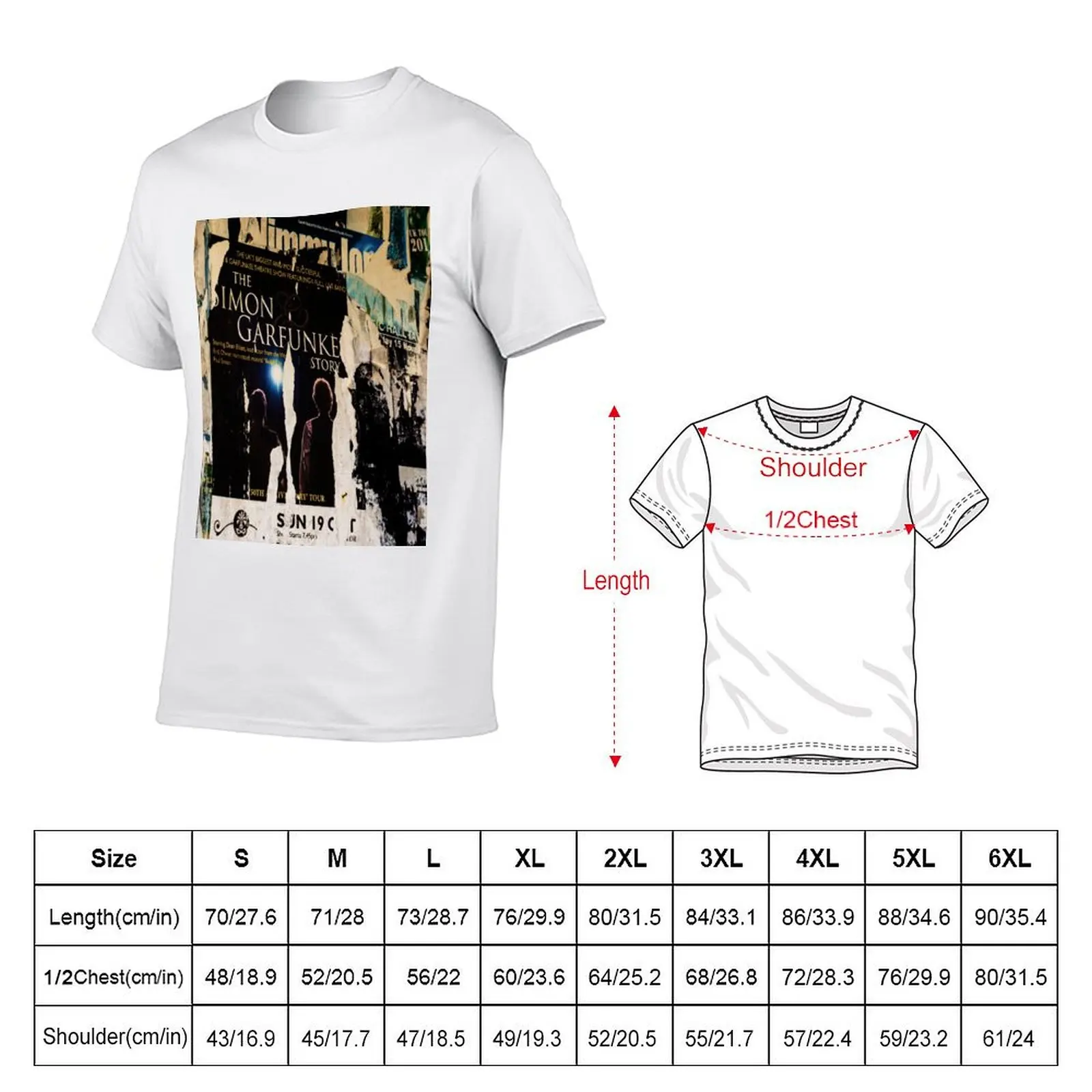 Ripped Poster for Simon & Garfunkel T-Shirt t shirt man plain graphic t shirts for man T-Shirt