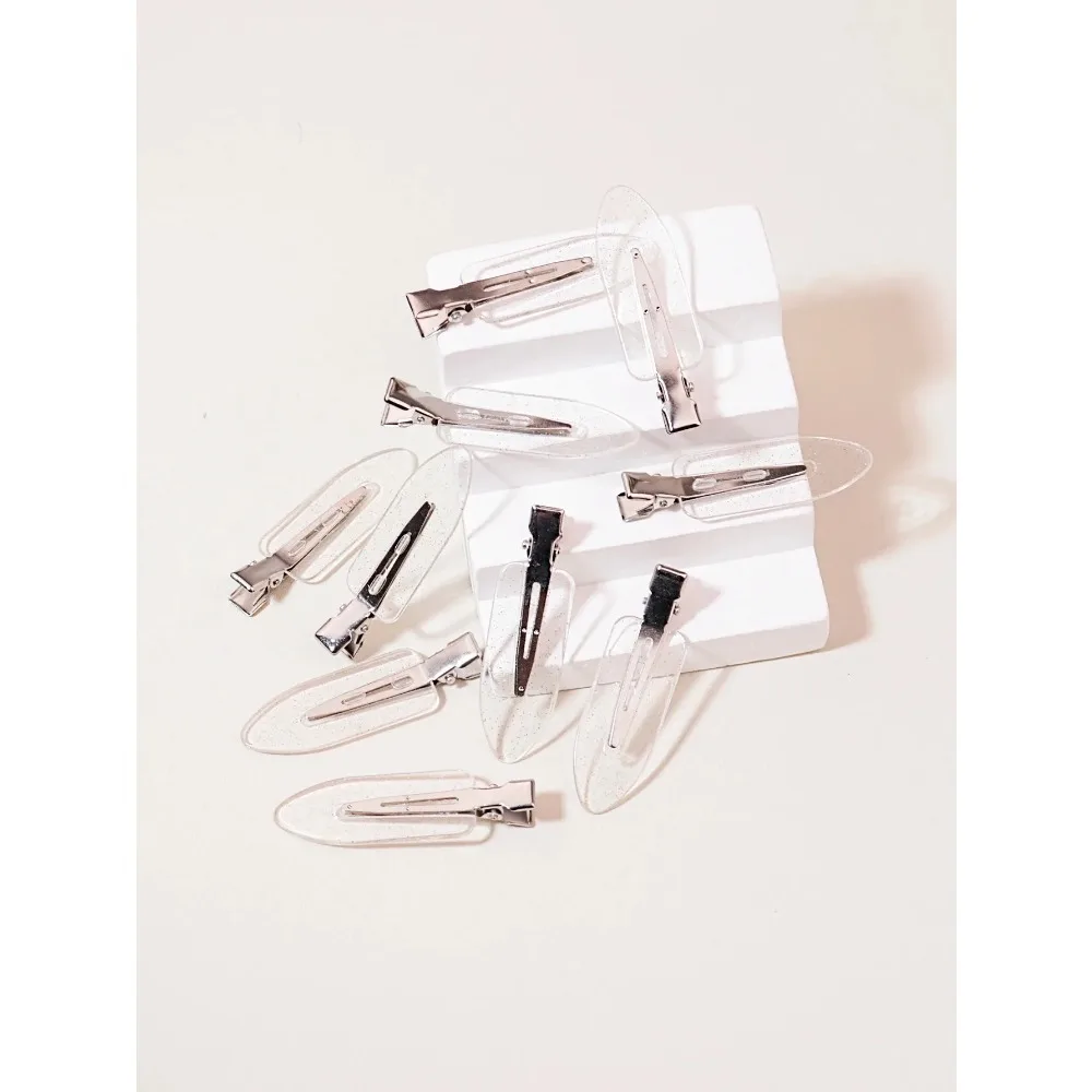 seamless fashion girl transparent hair clips, makeup and facial accessory clips, fashion girl styling hair clips image 5