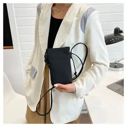 Nowa modna torba na telefon komórkowy damska torba typu Messenger pasujące Mini mała torba typu Crossbody torba wisząca dekolt portmonetka pionowa torebka