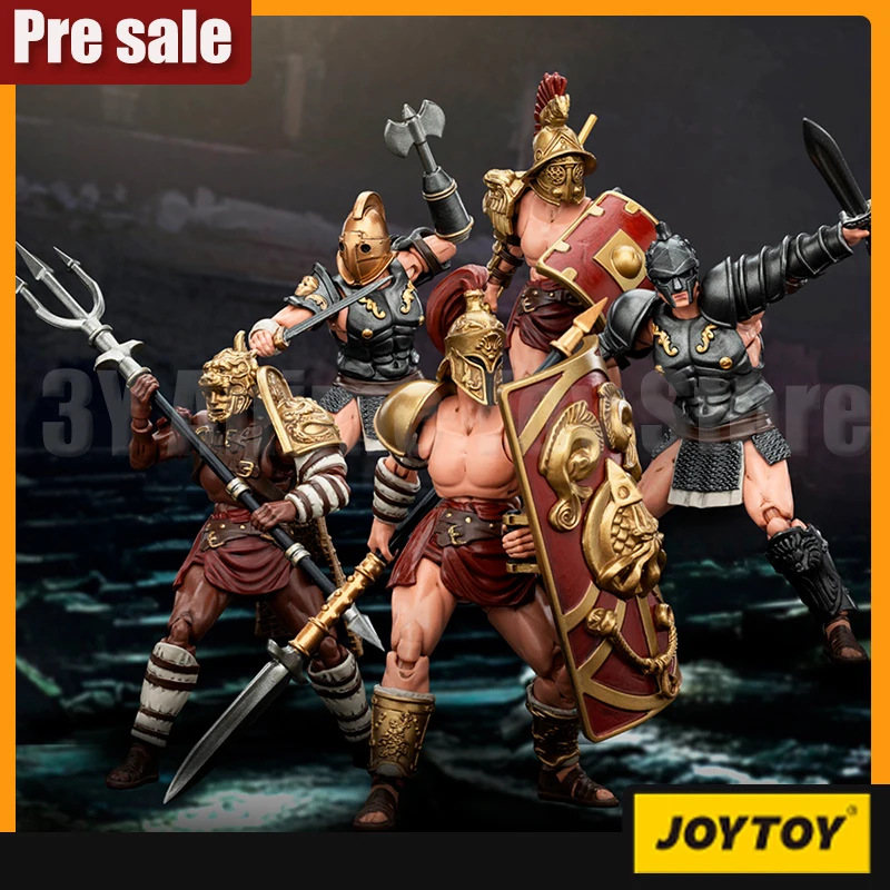 

JOYTOY Roman Gladiator 1/18 Action Figure Gladiator Figures Hasta Dimachaerus Model Doll Collection Desk Decor Toys Xmas Gifts