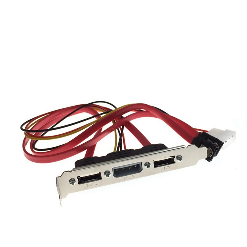 PC fai da te SATA a ESATA e 4 pin IDE Molex Power PCI staffa slot cavo profilo a tutta altezza per disco rigido esterno