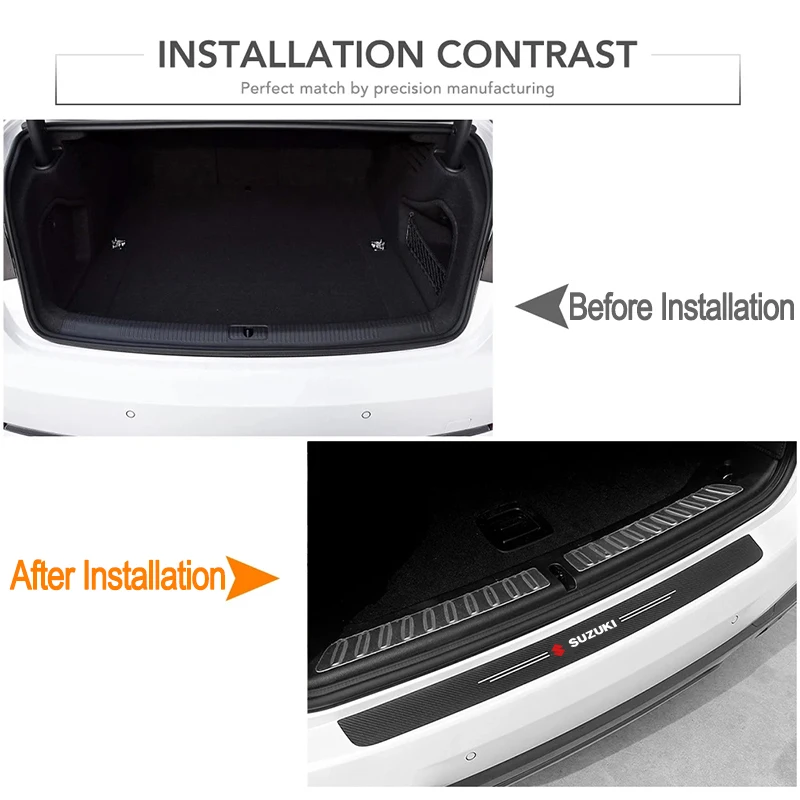 عالية الجودة ألياف الكربون عتبة باب السيارة حامي ملصق لسوزوكي جيمي الساموراي فيتارا سويفت بالينو Ignis سبلاش كايزر شواس