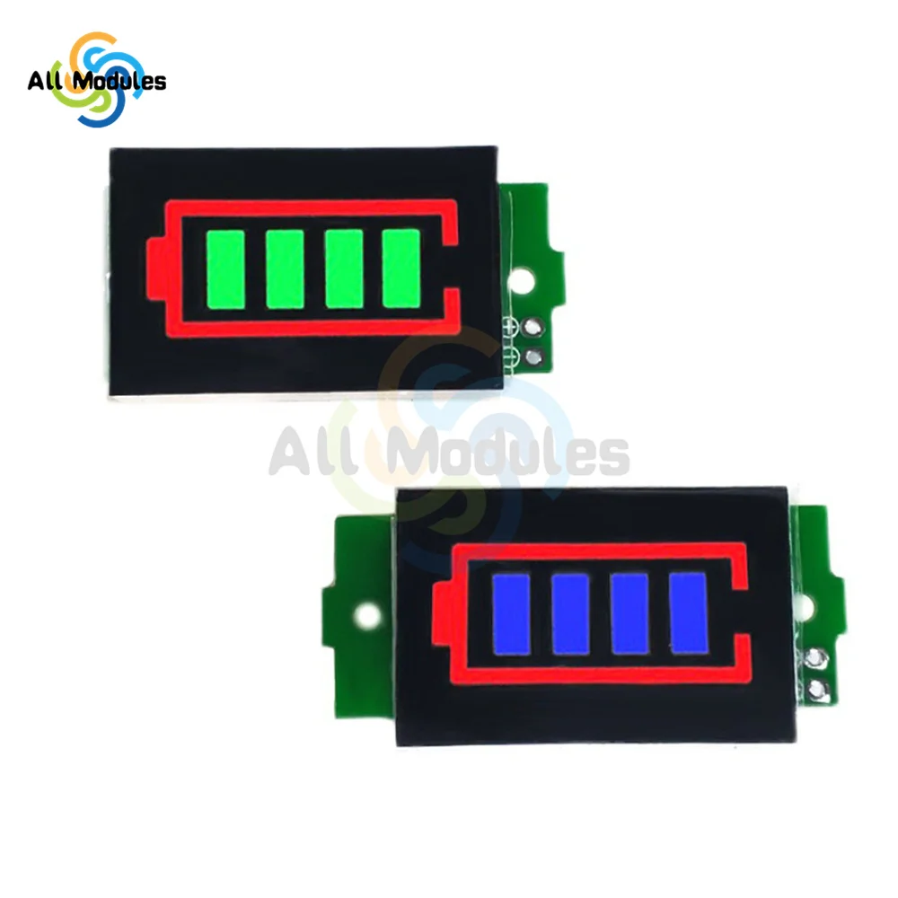 1S-8S Lithium Battery Fuel Gauge Display Module Three-string LED Lithium Battery Pack Indicator Board Battery Power Tester