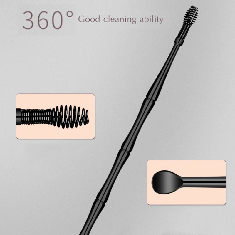 Ear Wax Removal Tool Double-head Spiral Spring Silicone Scoop Ear Cleaner Ear Pick Set 360° Spiral Swab Nettoyage Du Cérumen
