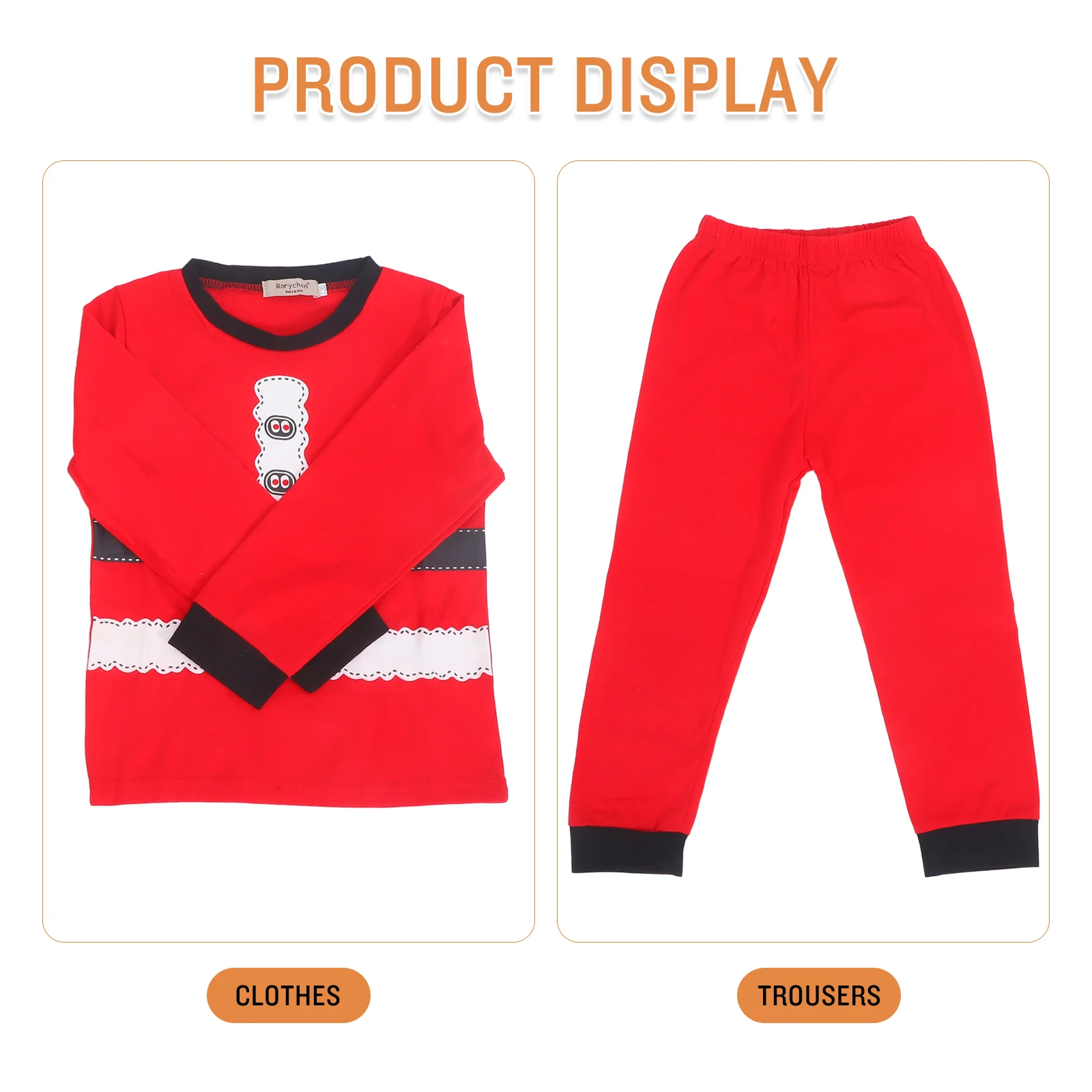 

1 Set Kids Christmas Sleepwear Set Reusable Santa Claus Costume Cosplay Outfit For Party Lightweight Comfortable Children Xmas