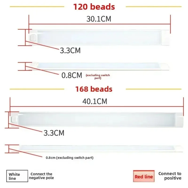 

For Caravan Trailer Motorhome Van Lorry Truck Camper Boat 2PCS RV Trunk Light 12V/24V 120 LED Interior Lighting
