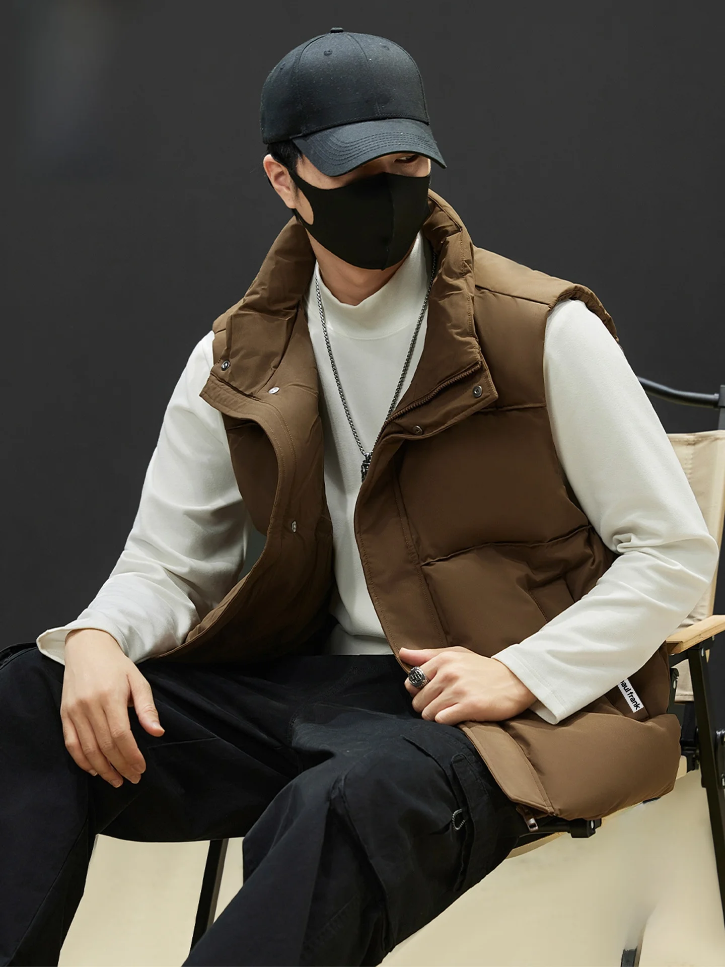 

Мужской пуховый жилет M Fce: Теплая верхняя одежда в американском стиле для молодежи, осень-зима, для носки как самостоятельная вещь