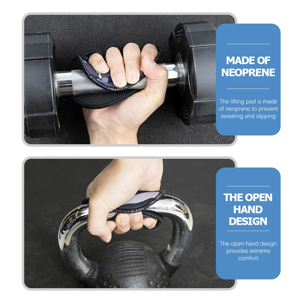 

4pcs 1 Pair Non-Slip Lifting Palm Pads Barbell Gloves For Men Weightlifting Gym Training Sports Protector Fitness Equipment