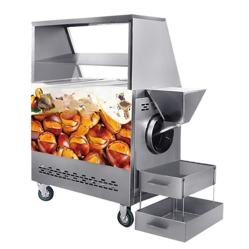 Fried peanuts Mechanical Fried melon seeds Baking car stove stall Fried chestnut seeds Machine Vertical