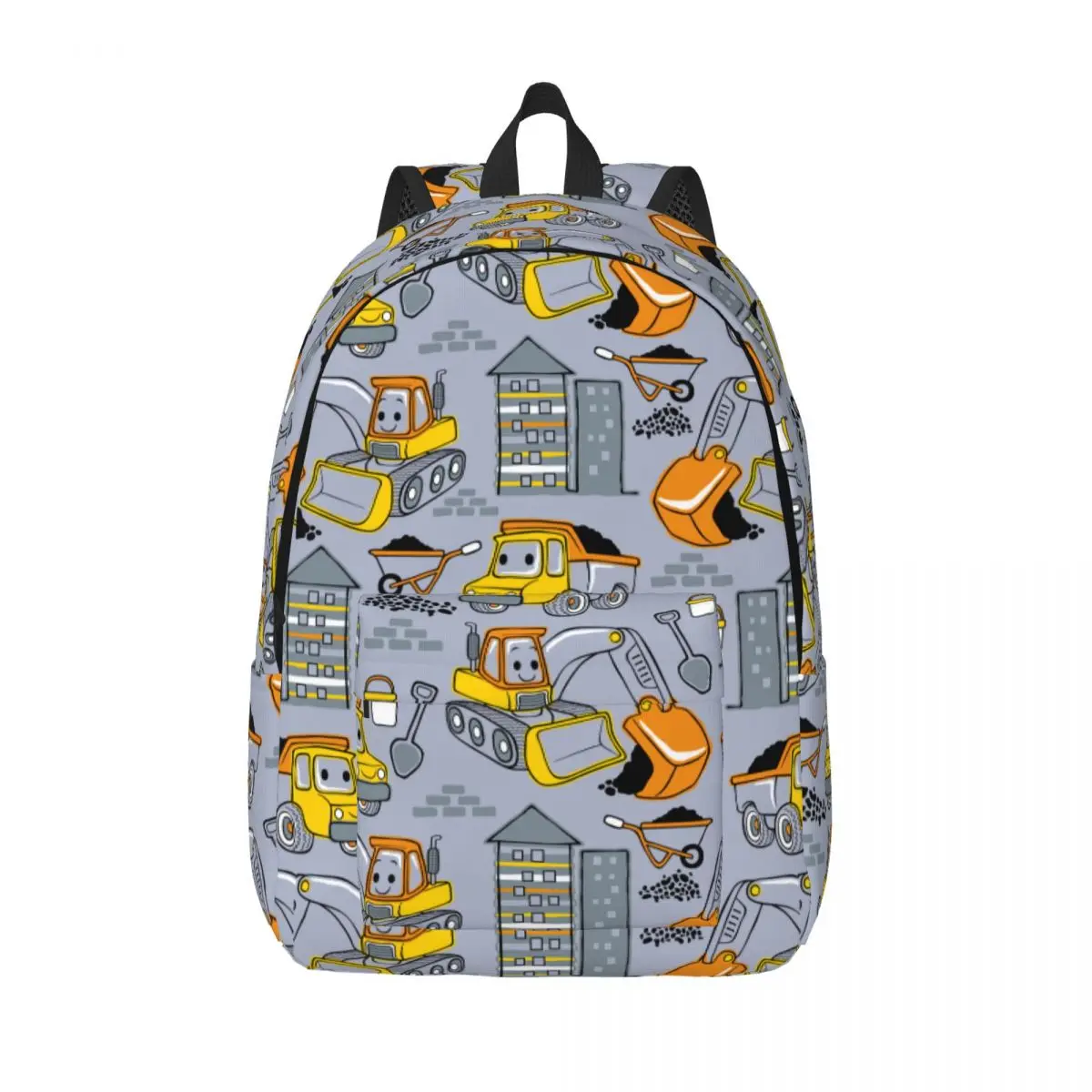 Cartoon Excavator Backpack for Boys Construction Vehicles Cartoon for Kids Schoolbag Bookbag Daypack