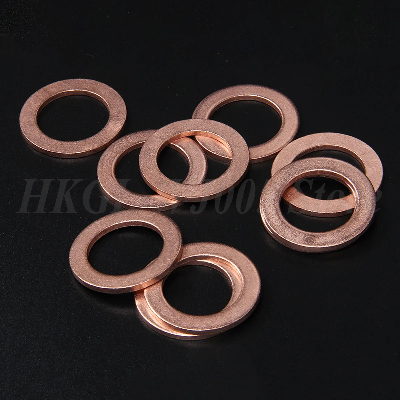 Picture 5: M3-M60 T2 Copper Flat Washer 99.9% Pure Copper Gasket Sealing Washer Copper Washer Spacer Boat Fastener Hardware