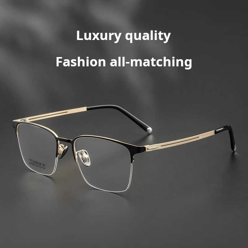 

KUXA Half Frame Men's Eyeglasses Fashion Optical Prescription Myopia Progressive Blue Light Blocking Reading Glasses 66025