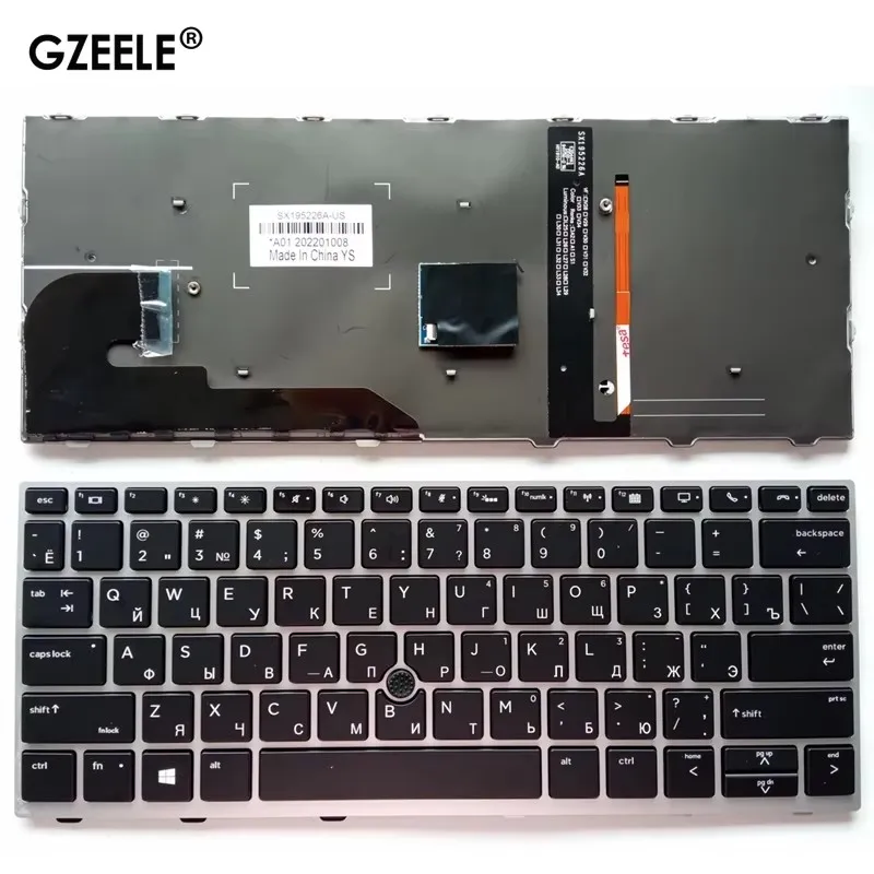 GZEELE US/RU/AR Backlit New FOR HP Elitebook 730 G5/735 G5/830 G5/835 G5/836 G5/HSN-I12C HSN-I30C English laptop keyboard