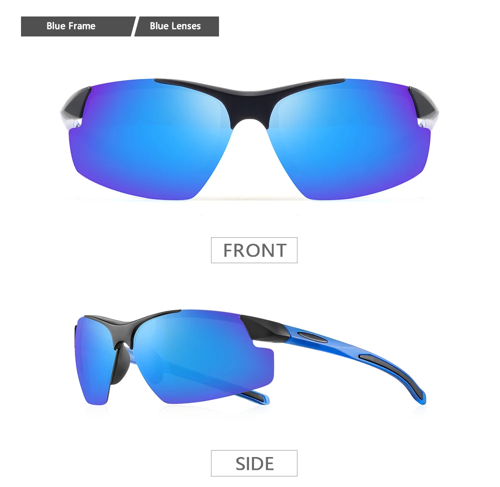 CRIXALIS Quadratische Halbrahmen-Sonnenbrille für Herren, Modetrend, Radfahren, Sonnenbrille, Brille, Herren, Outdoor-Sport, Schattierungen, Damen, UV400 – Detail 8