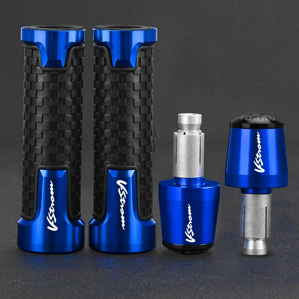 

2024 Motorcycle accessories 7/8" 22MM Handlebar Grips Handle Bar Cap Plugs For Suzuki DL250/DL650/DL1000 V-Strom DL 250/650/1000