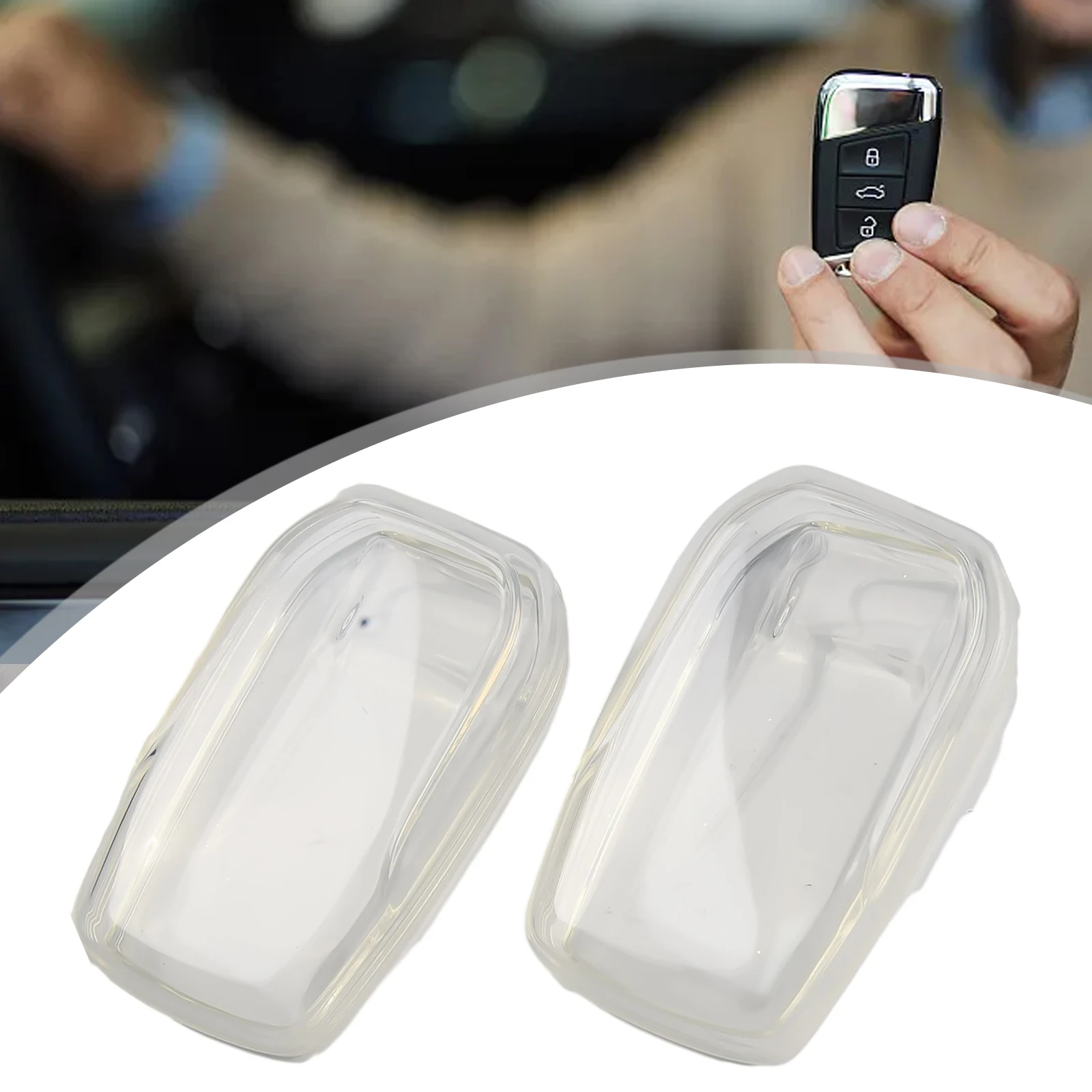 For Toyota For Corolla Cross 2021-2023 Key Case 2PCS Clear Transparent Key Case Holder High Quality Lightweight