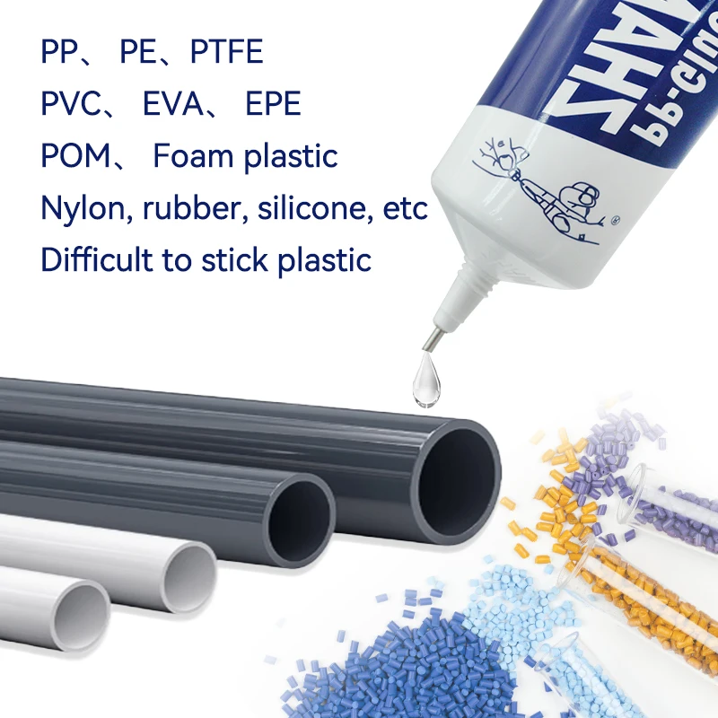 

1Pc Zhanlida 110ML Polypropylene PP Glue PE EVA POM PU Plastic Leather Waterproof Soft Glue Strong PVC Glue