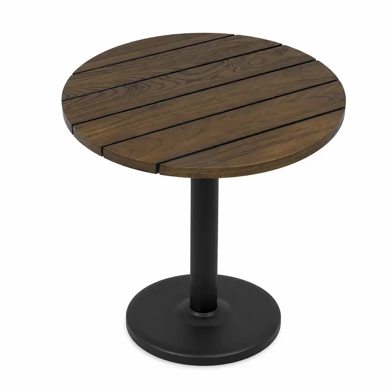 for Modern Solid Wood Dining Table Natural Wood Countertop Durable High Quality Design  Outdoor Restaurant Furniture Factory