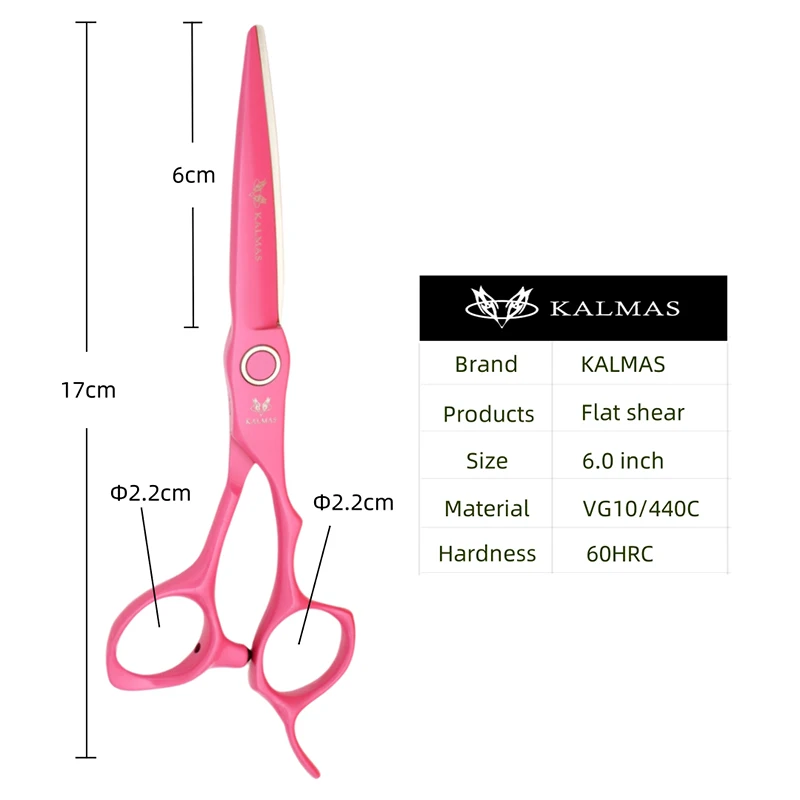 

KALMAS Professional Hairdressing Scissors 6.0-7.0 Inch VG10 Material Japanese Artisanal for Hair Stylists And Barbers