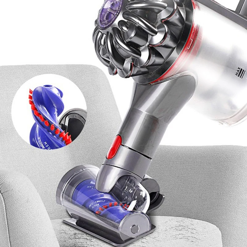 Anti-Tangle Mini Motorized Brush Head  For Dyson V7 V8 V10 V11 V15 Vacuum Attachments  Mite Brush For Sofas Beds Car Seats