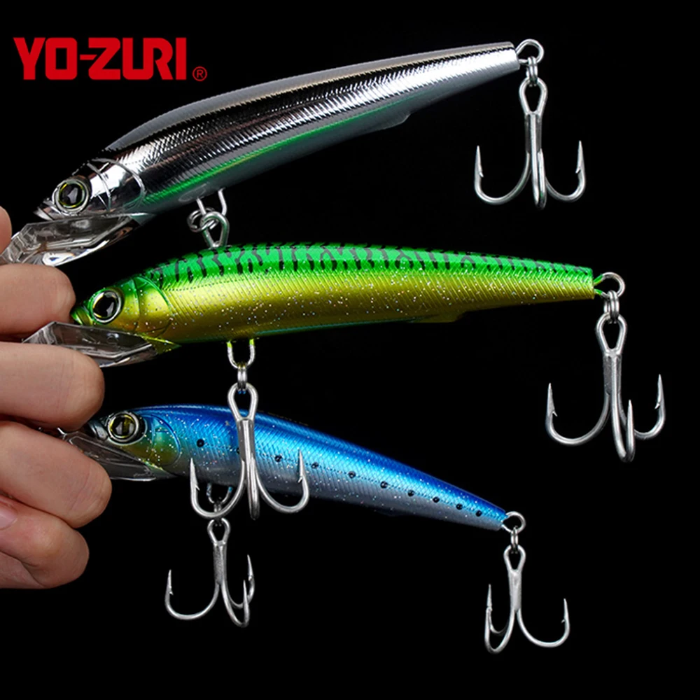 

Japan YO-ZURI Deep Sea Trolling 3D Minnow Big Green Needle Sea Fishing Boat Fishing 33g52g95g Road Lure