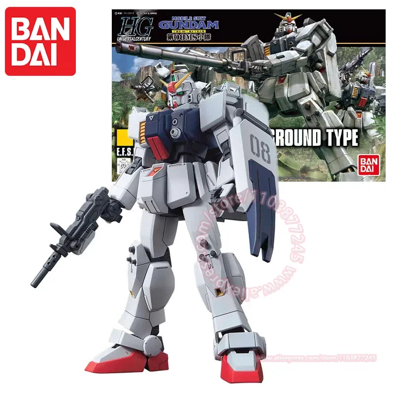 BANDAI MOBILE SUIT RX-79G GUNDAM GROUND TYPE HGUC 1/144 New Edition 08MS Team Trendy Figure Desktop Ornament Decorative Assembly