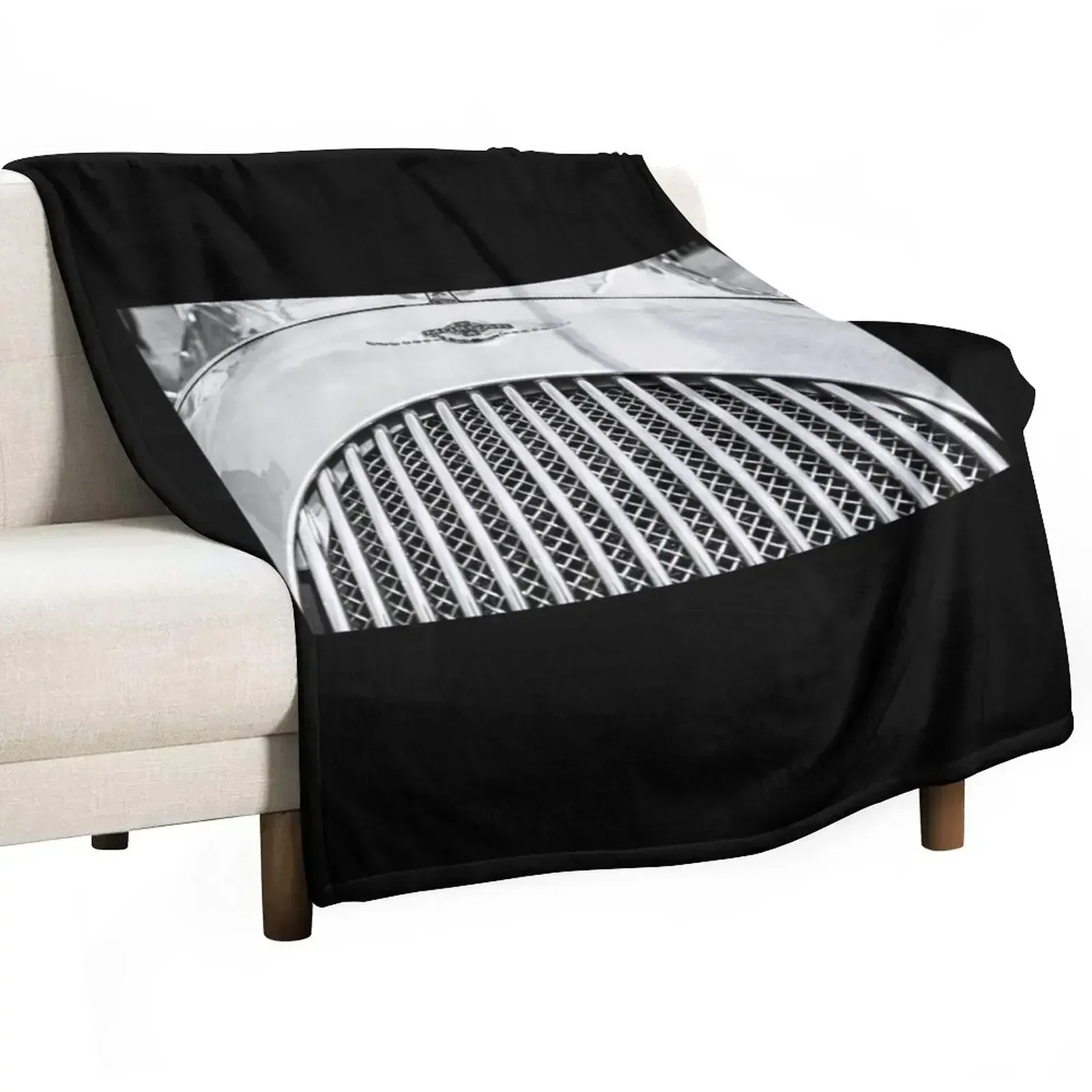 New The Silver Front Grille of a Morgan Plus 4 Throw Blanket Hair Bed warm for winter Heavy Nap Blankets