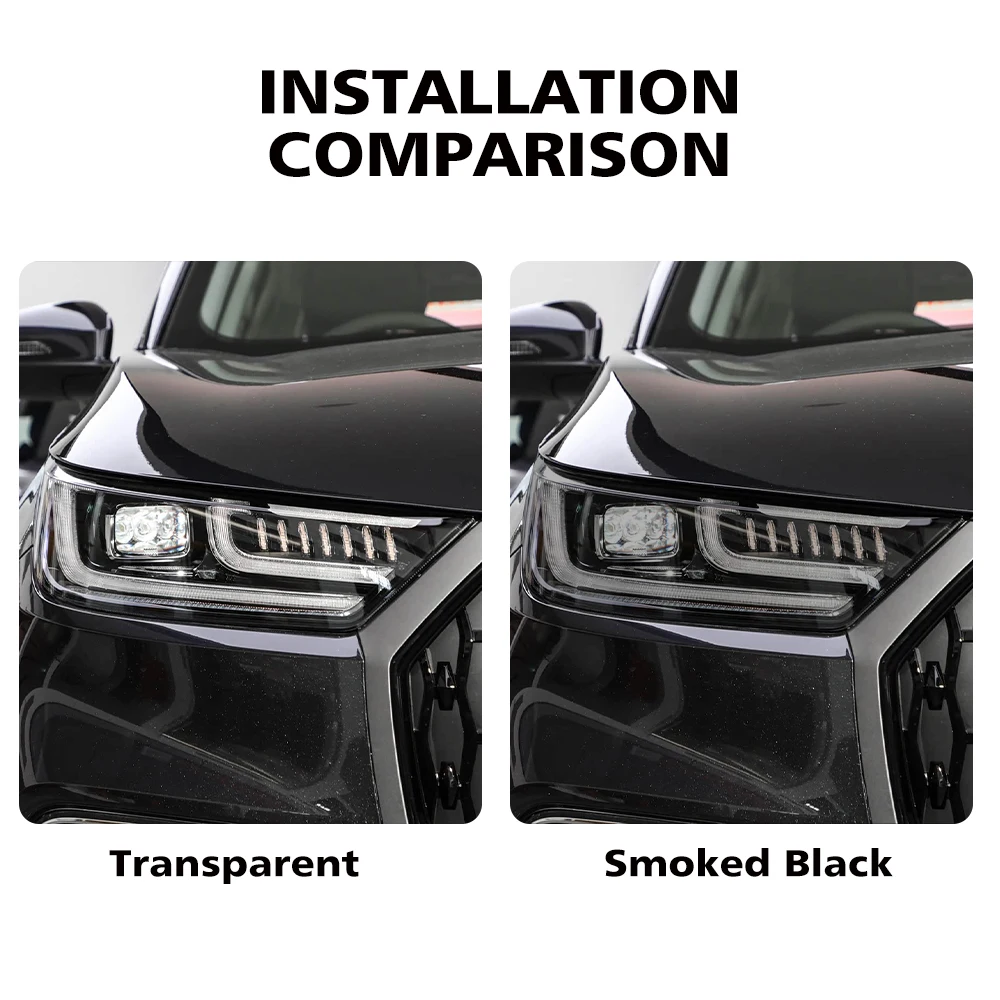 

For Chery TIGGO 8 Pro/MAX 2022-2026 High-Gloss Smoke Black TPU Headlight PPF Film Pre-Cut Anti-Scratch Protective Vinyl Wrap Kit