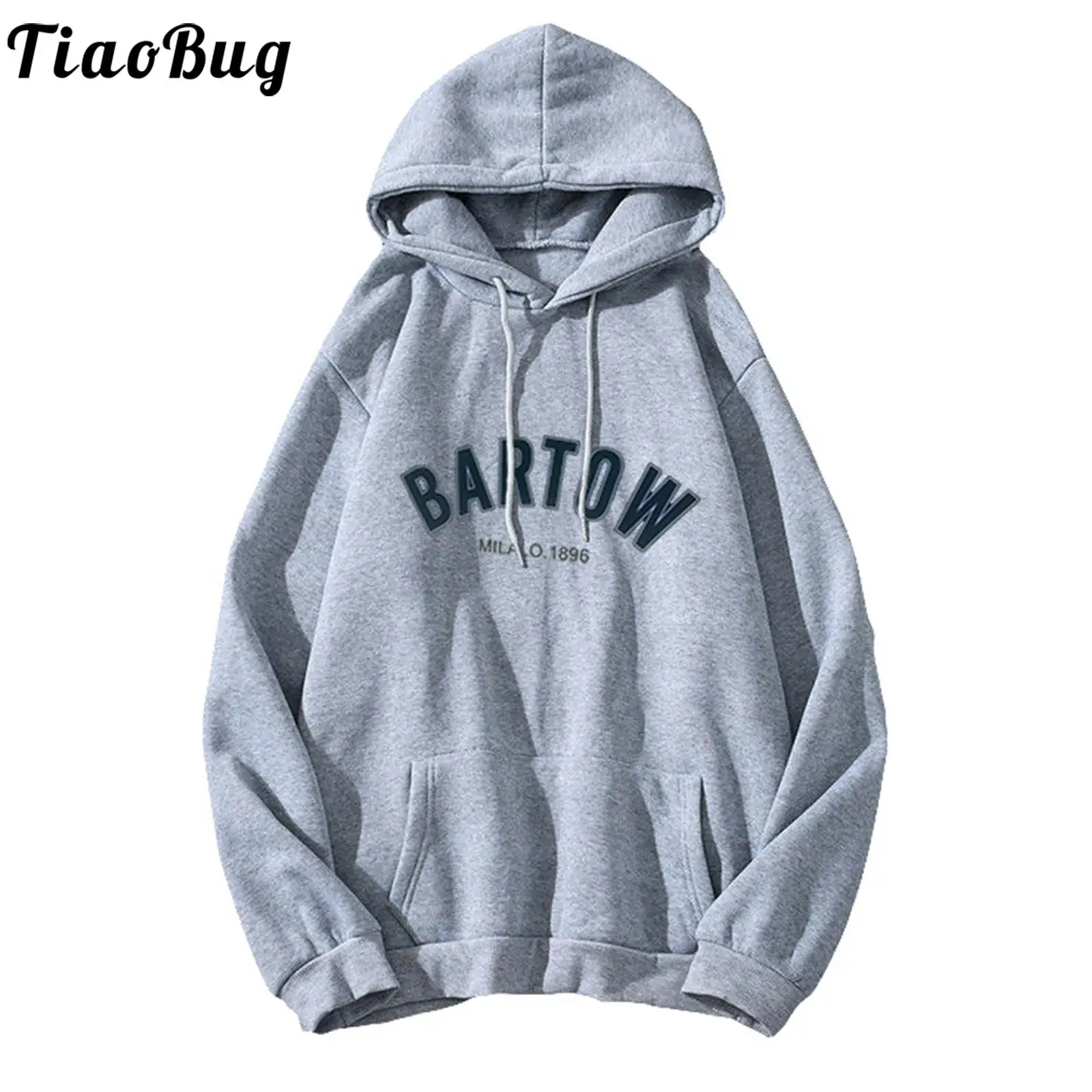 Autumn Mens Womens Letter Print Hoodie Unisex Casual Sports Drawstring Hooded Sweatshirt Long Sleeve Pullover Tops with Pocket