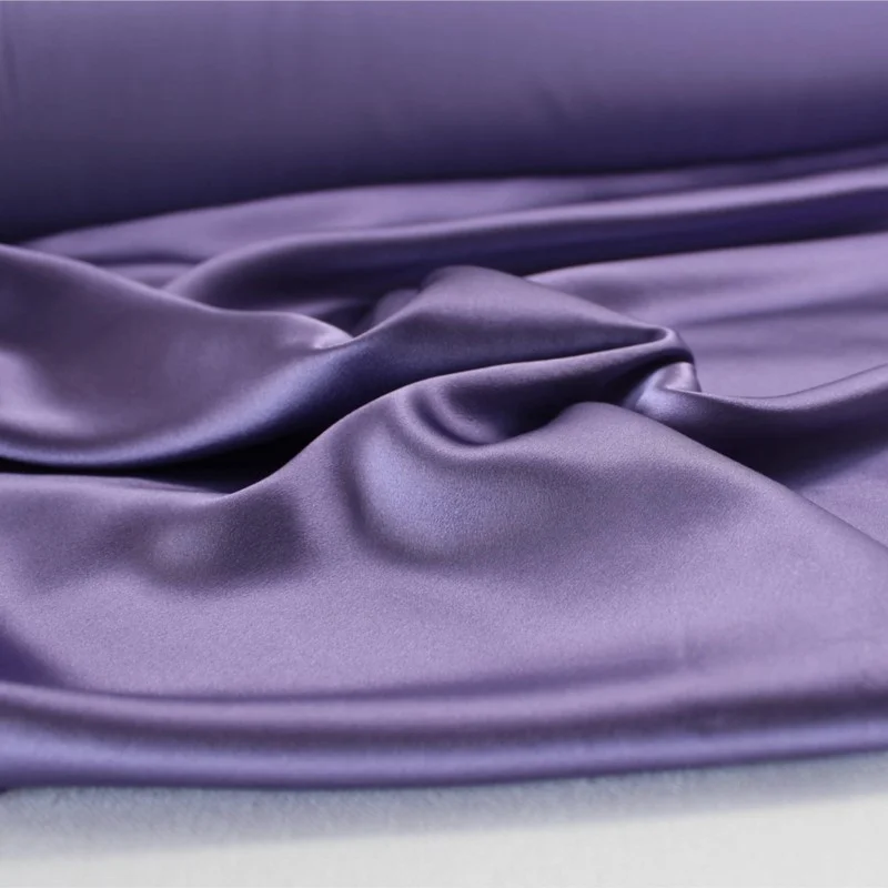 

32 mume violet 100% silk pure heavy satin fabric