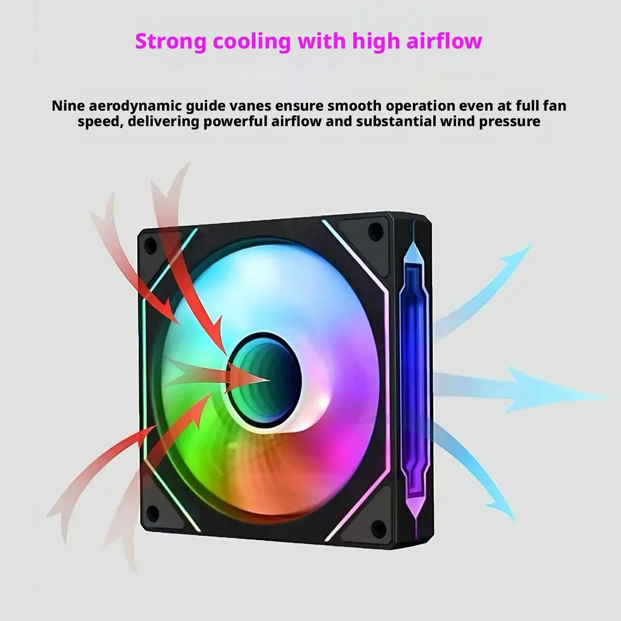 Prism 4 Pro 120mm ARGB Case Fan PWM Cooling Fan 5V 3Pin RGB Light Sync PC Chassis Cooler Black White Forward Reverse Fan