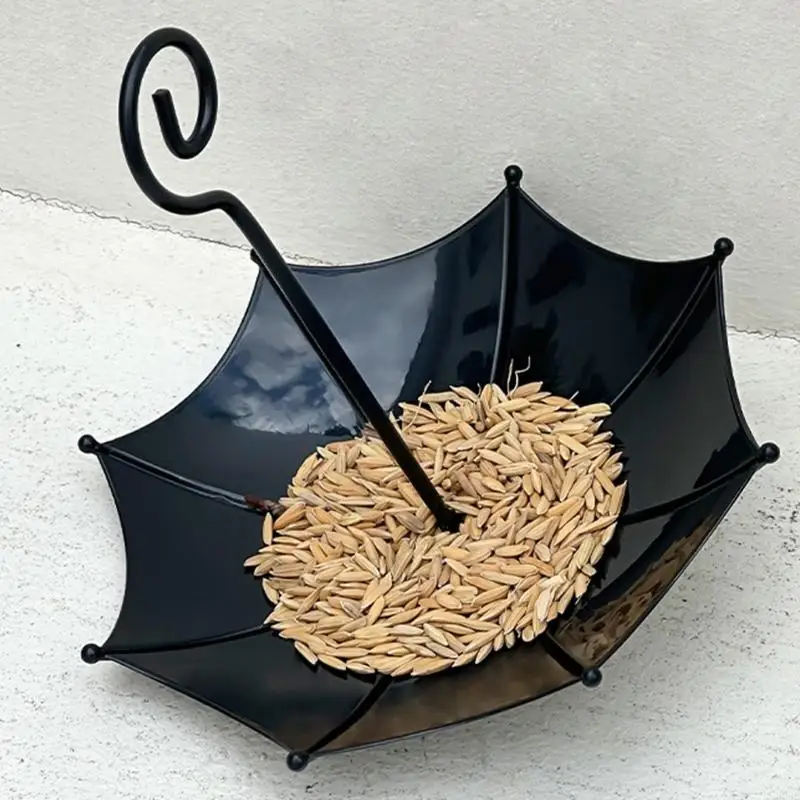 Heavy Duty Eisen Hängen Wild Vogel Feeder Lebensmittel Container Outdoor Vogel Feeder Mit Große Tablett Für Garten Hinterhof – Detail 7