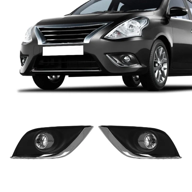 LED Fog Lamp For Nissan Sunny VERSA Sedan ALMERA N17 2014 2015 2016 2017 2018 DRL Daytime Running Daylight Light Waterproof 12V