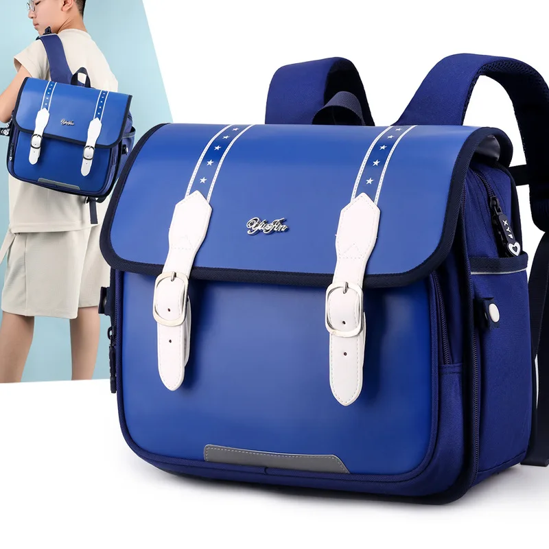 Horizontal-Style Ergonomic Backpack Spine-Protection School Travel Bag with Pressure-Reducing Design for Boys Girls