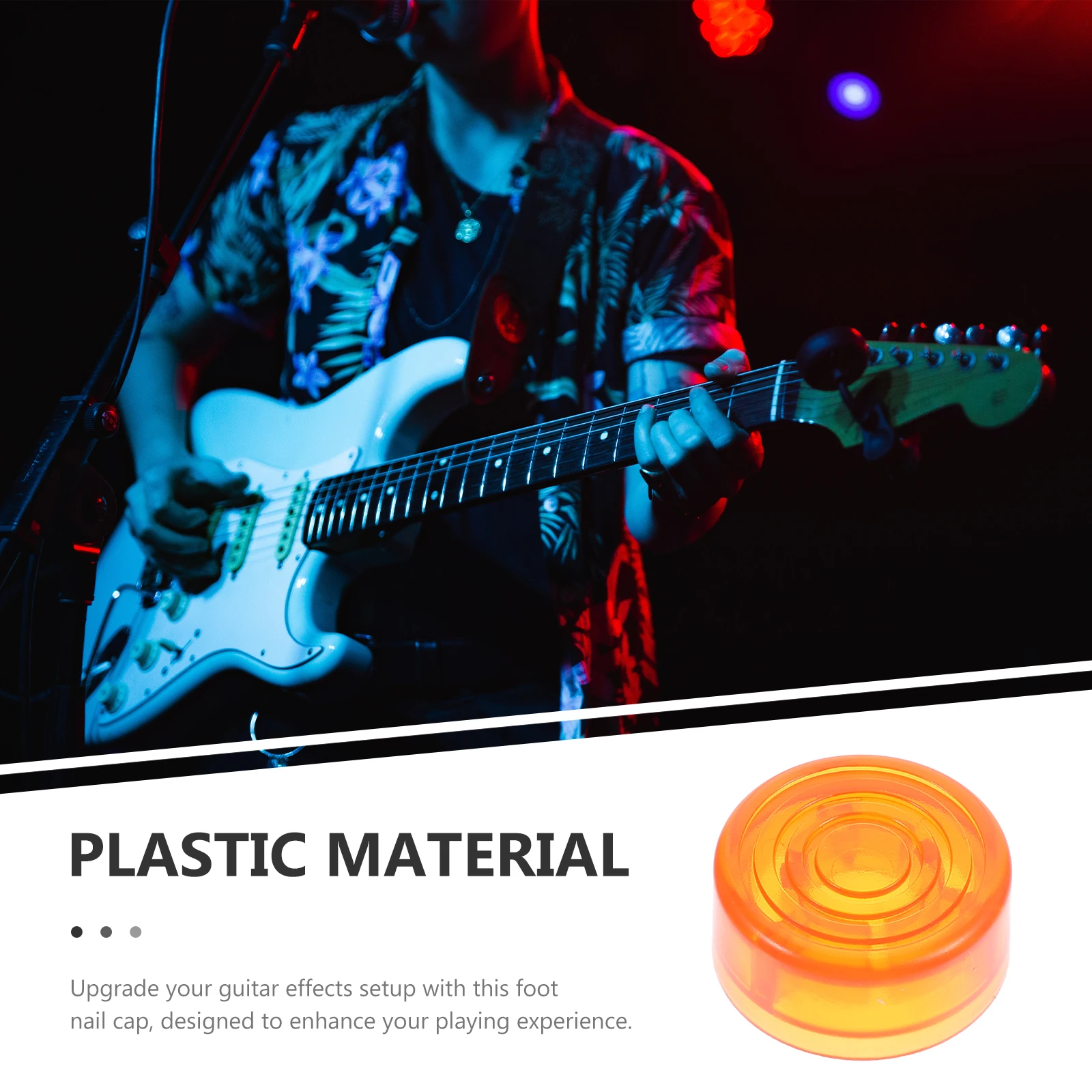 

10Pcs Guitar Parts Footswitch Topper Durable Trendy Design for Guitar Enthusiasts Footswitch Topper Pedal Toppers