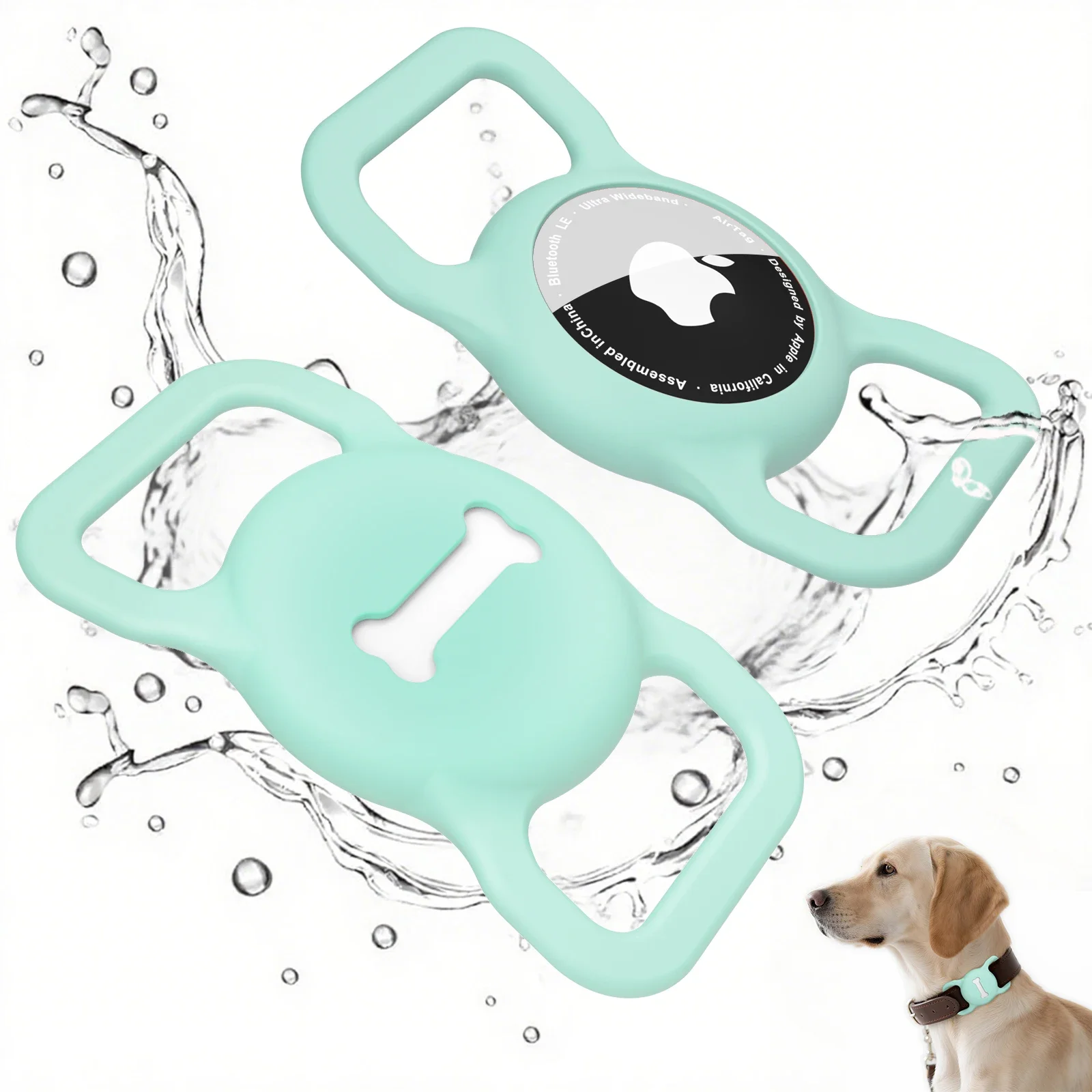 

Silicone Cover For Apple Airtags Soft Protective Sleeve Pet Dog Cat Positioning Tracker Collar Cover For AirTag Anti-lost Cases