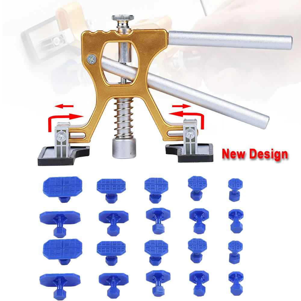 Car Paintless Dent Repair Tools Auto Workshop Body Adjustable Golden Lifter Suction Cup Dent Puller Kits for Anti-hail