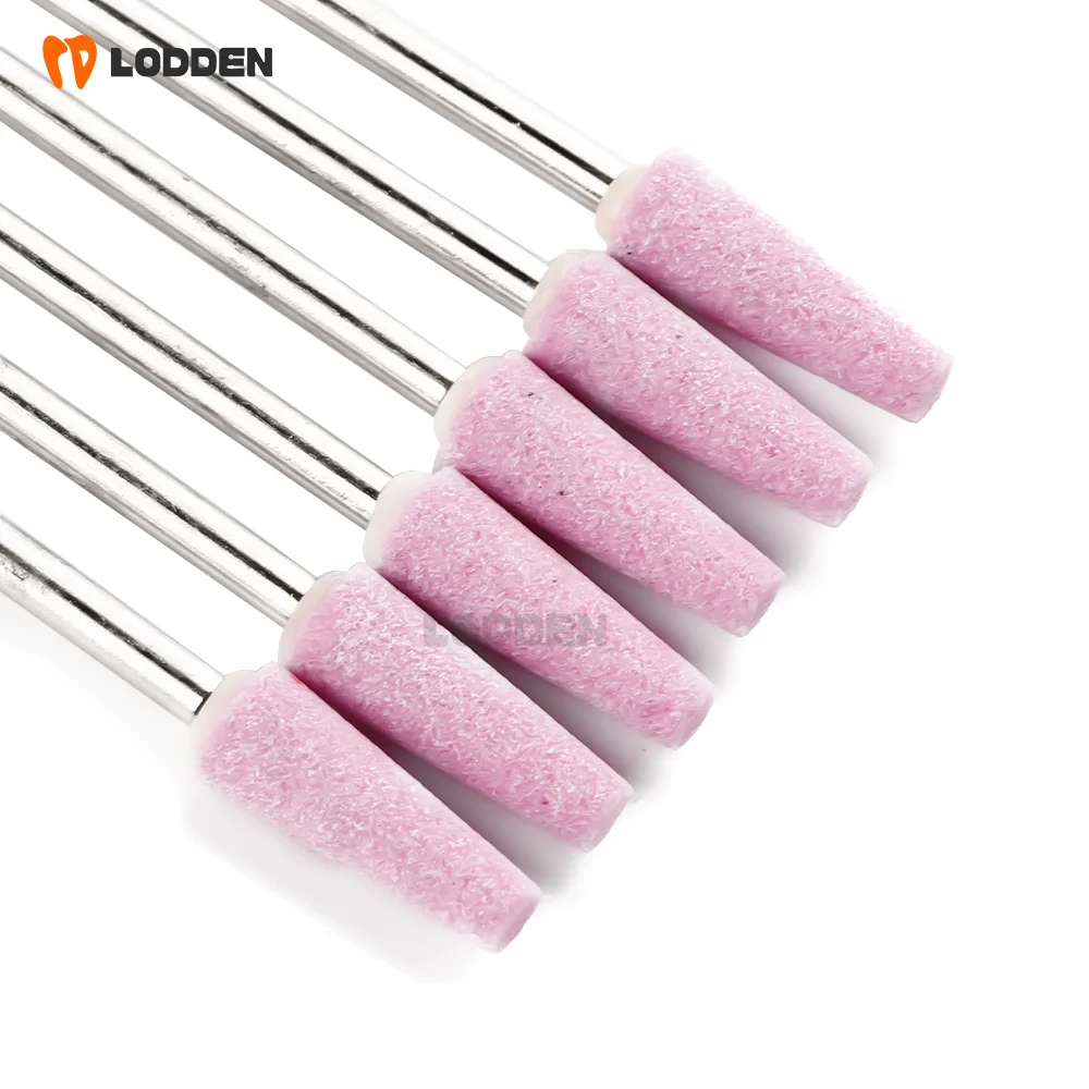 100 Pcs Dental Pink Stone HP Medium For Metal Alloy Grind Polish Drill Tools Low Quality Dental Lab CE