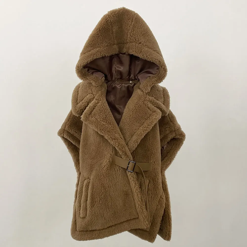 MENINA صدرية نسائية موضة خريف جديدة سترة سميكة دافئة كبيرة الحجم من الفرو سترة نسائية قصيرة من الألبكة معطف فرو حقيقي بدون أكمام للسيدات