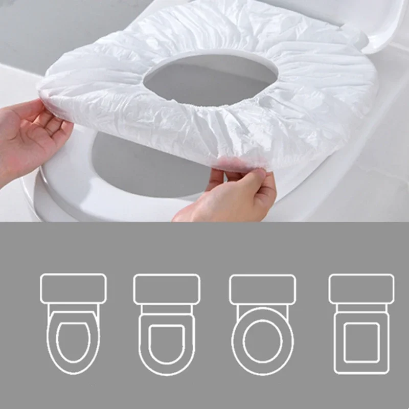 5/10pcs Disposable Toilet Seat Cover WC Toilet Mat Biodegradable Travel Camping Hotel Toilet Paper Pad Bathroom Accessories